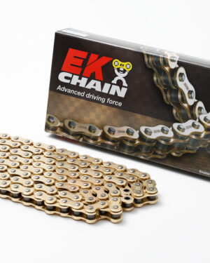 Kettenkit: EK 520MRD7 Gold + RFX Ritzel + RFX Kettenrad Stahl schwarz