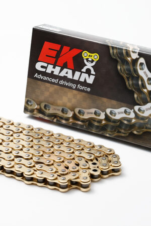 Kettenkit: EK 520MRD7 Gold + RFX Ritzel + RFX Kettenrad Stahl schwarz